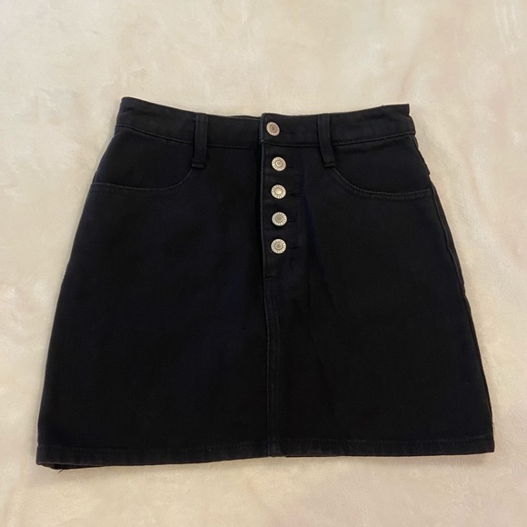 Black Denim Skirt - Picture 2 of 5